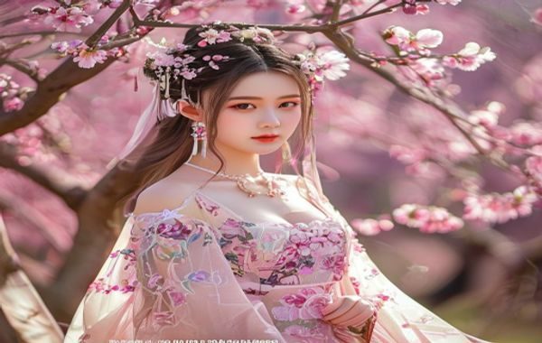 萌白酱2026年夏日写真系列发布现场，精致的和风cosplay造型在樱花背景下呈现，画面色调温暖唯美